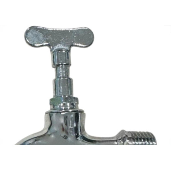 Torneira Jardim Metal Cromada Metrox 1128 Curta - 1/2'' Com Bico