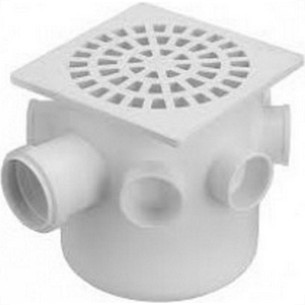 Caixa Sifonada Krona 15X15 Quadrada Branca - Kit C/6 Pecas