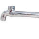 Torneira Pia Parede Metal Metrox 1158 - C-60 - Abs - 1/4 Volta Cromada