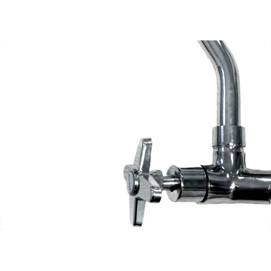 Torneira Bica Movel Pia Parede Metal Com Bica Abs Metrox 2060 - C-23 Lite Cromada Torneira Bica Movel Pia Parede Metal Com Bica Abs Metrox 2060 - C-23 Lite Cromada
