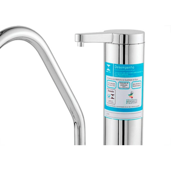 Torneira Bica Movel Filtro Metal Mesa Com Bica E Filtro Abs Metrox - C-33