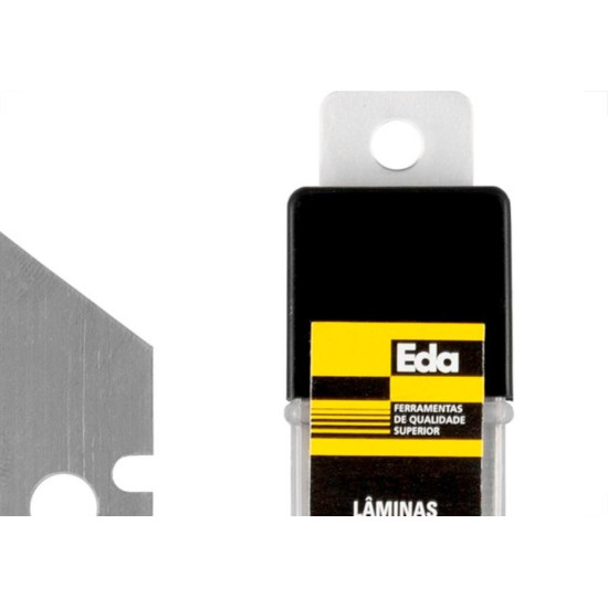 Lamina Estilete Eda Auto-Retratil Trapezoidal Com 10 Pecas - 0Af Lamina Estilete Eda Auto-Retratil Trapezoidal Com 10 Pecas - 0Af