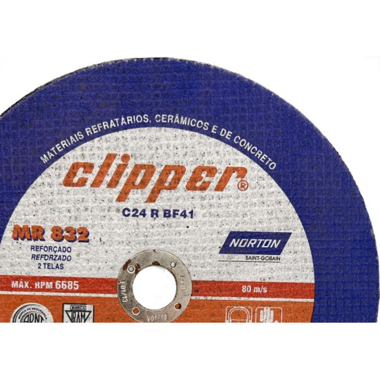 Disco Corte Refratario Norton 9''X1/8''X7/8''- 2 Telas