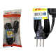 Extensao Daneva Sort 2 Polos + Terra Pp 0,75Mm Preta - 3M - 1786