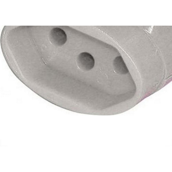 Pino Femea Daneva 2P+T. 20A. Desmontavel Cinza - Dn1608 - Kit C/12 Pecas