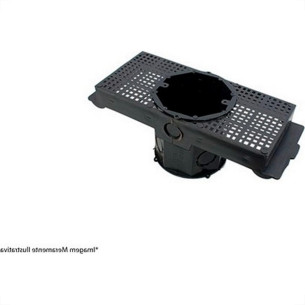 Suporte Laje Emave Com Caixa 25Cm Piso Preto - Kit C/10 Pecas