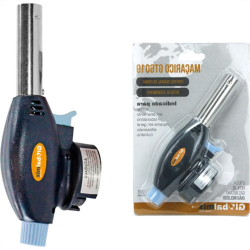 Macarico Portatil Globalmix Azul Automatico - Gt6019