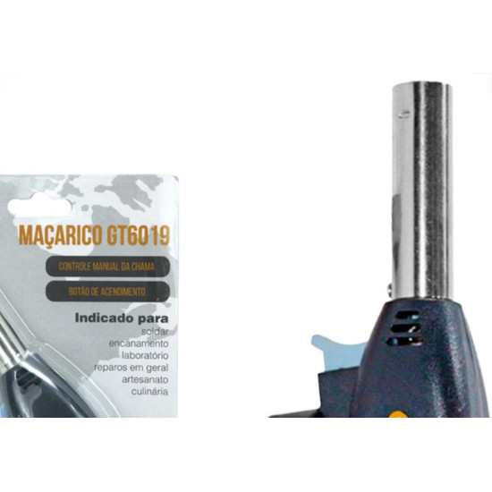 Macarico Portatil Globalmix Azul Automatico - Gt6019