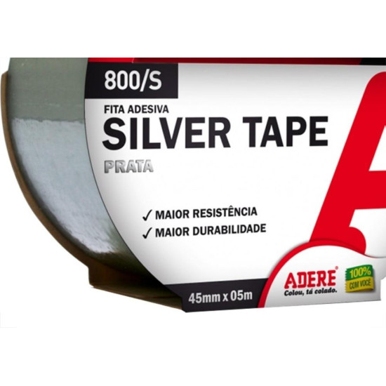 Fita Silver Tape Adere Prata 800S - 45Mm X 5M Fita Silver Tape Adere Prata 800S - 45Mm X 5M