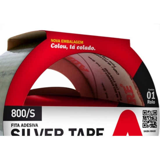 Fita Silver Tape Adere Prata 800S - 45Mm X 5M Fita Silver Tape Adere Prata 800S - 45Mm X 5M