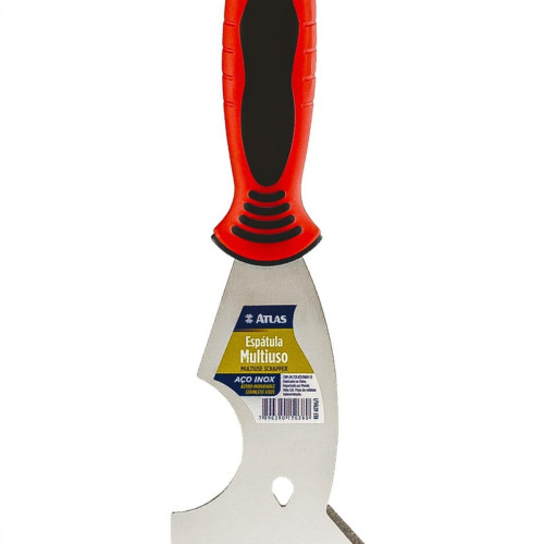 Espatula Atlas Multiuso Aco Inox 7,5Cm Cabo Plastico - At195/1