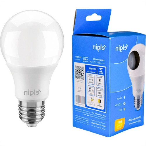 Lampada Led Bulbo Elgin A60 - 9W. 3000K. - Kit C/10 Pecas Lampada Led Bulbo Elgin A60 - 9W. 3000K. - Kit C/10 Pecas