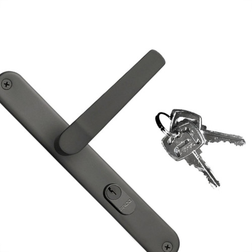 Fechadura Pado Concept Zamac Perfil 600 Externa Estreita Preta Fechadura Pado Concept Zamac Perfil 600 Externa Estreita Preta