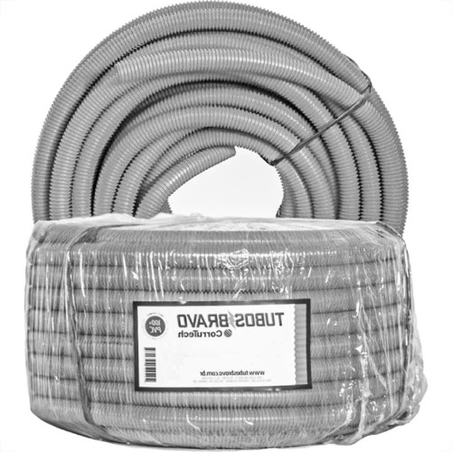 Conduite Corrugado Tubos Bravo Cinza 5/8'' - Com 50M Conduite Corrugado Tubos Bravo Cinza 5/8'' - Com 50M