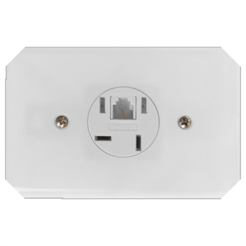 Conjunto Ilumi Stylus Branco Com Placa 1 Tomada Telefone Rj11 - 2565 Conjunto Ilumi Stylus Branco Com Placa 1 Tomada Telefone Rj11 - 2565