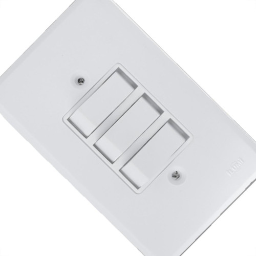 Conjunto Ilumi Pratika Com Placa 3 Simples - 1919 Conjunto Ilumi Pratika Com Placa 3 Simples - 1919