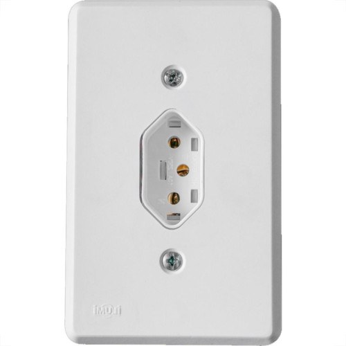 Conjunto Ilumi Pratika Com Placa 1 Tomada 2P+T. 20A. - 19141 Conjunto Ilumi Pratika Com Placa 1 Tomada 2P+T. 20A. - 19141