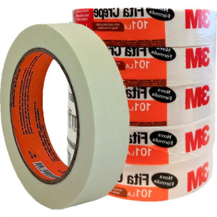 Fita Crepe 3M 101 La 24Mm X50M - Kit C/5 Pecas