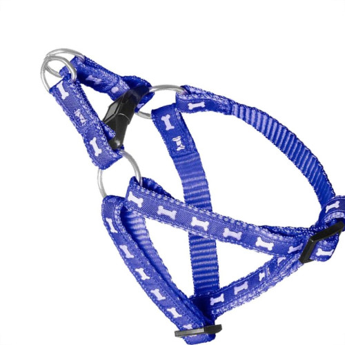 Peitoral Para Caes Sanremo Poliester Pequeno Azul