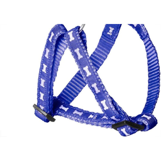 Peitoral Para Caes Sanremo Poliester Pequeno Azul