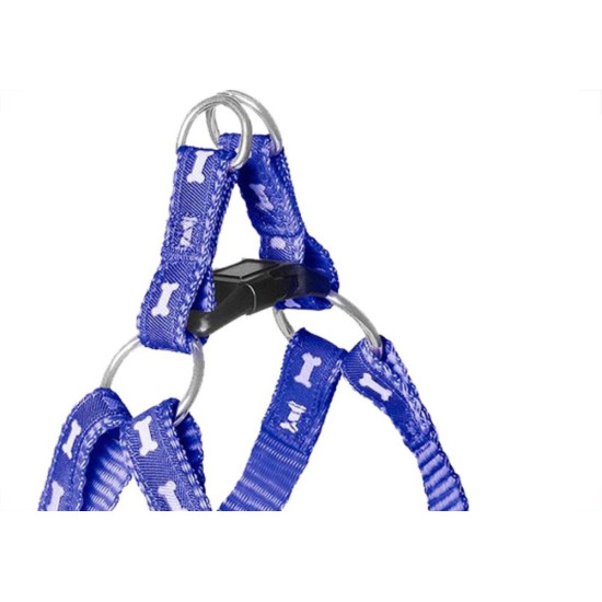 Peitoral Para Caes Sanremo Poliester Pequeno Azul