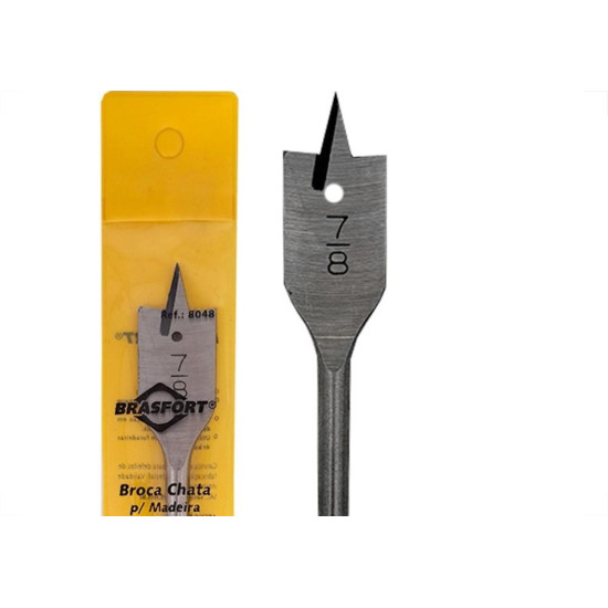 Broca Chata Madeira Brasfort   7/8'' - 8048