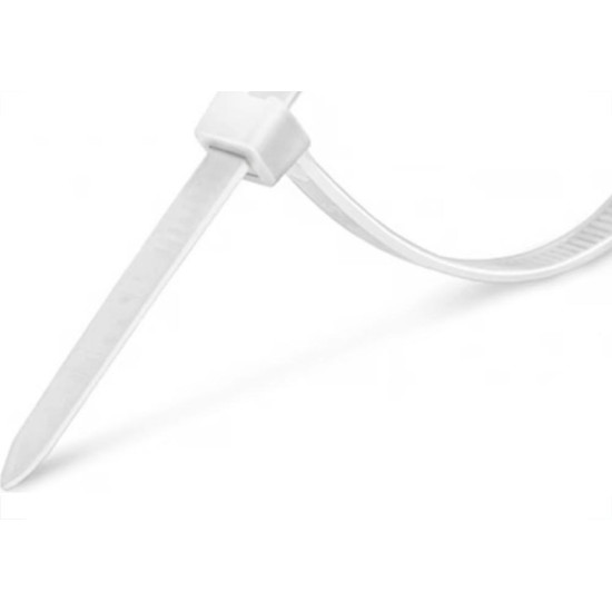 Abracadeira Nylon Foxlux Branca 2,5Mmx100Mm Com 100 Pecas