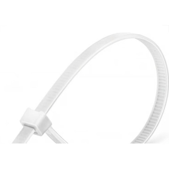 Abracadeira Nylon Foxlux Branca 2,5Mmx100Mm Com 100 Pecas