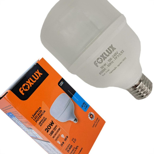 Lampada Led Alta Potencia Foxlux 20W. Bivolt .6500K. Lampada Led Alta Potencia Foxlux 20W. Bivolt .6500K.