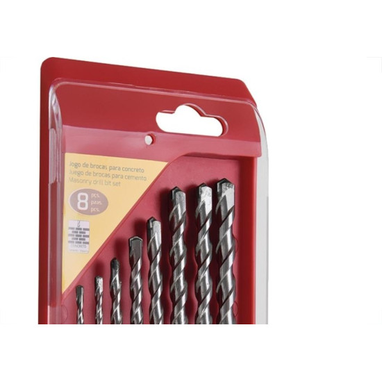 Broca Kit Tramontina Com 08 Pecas Widea 3 A 10Mm - 43142/508 Broca Kit Tramontina Com 08 Pecas Widea 3 A 10Mm - 43142/508