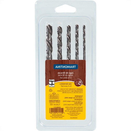 Broca Kit Tramontina Com 05 Pecas Aco Rapido 3 A 8Mm - 43408/511