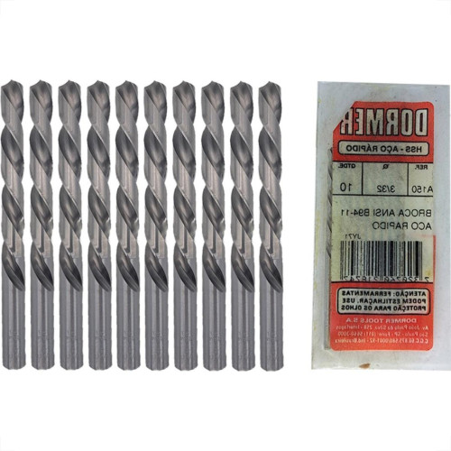 Broca Aco Rapido Dormer 3/32'' - Kit C/10 Pecas Broca Aco Rapido Dormer 3/32'' - Kit C/10 Pecas