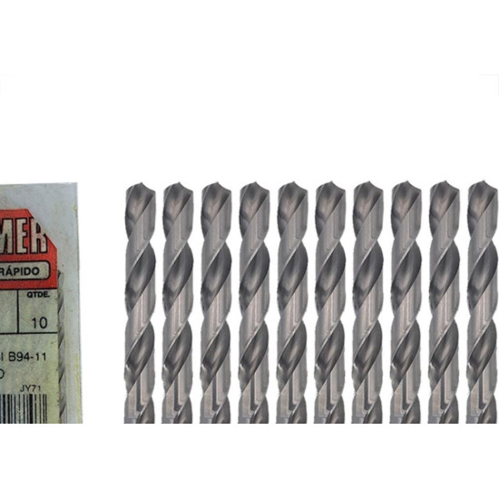 Broca Aco Rapido Dormer 3/32'' - Kit C/10 Pecas Broca Aco Rapido Dormer 3/32'' - Kit C/10 Pecas