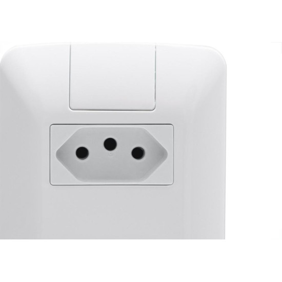 Conjunto Tramontina Com Placa Aria 2 Tomadas 2P+T. 10A. - 57241065