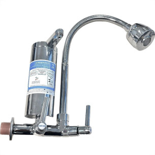 Torneira Bica Movel Filtro Metal Parede Com Bica E Filtro Abs Parede Metrox Gourmet Flex - C-72 - Cromada - 1/4 Volta