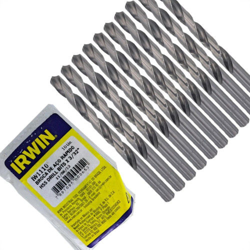 Broca Aco Rapido Irwin 3/32'' - Kit C/10 Pecas Broca Aco Rapido Irwin 3/32'' - Kit C/10 Pecas