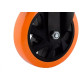 Rodizio Colson Base Giratoria Com Freio 5'' Laranja Rodizio Colson Base Giratoria Com Freio 5'' Laranja