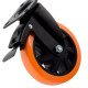 Rodizio Colson Base Giratoria Com Freio 6'' Laranja Rodizio Colson Base Giratoria Com Freio 6'' Laranja