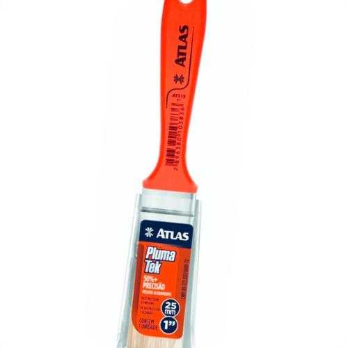 Pincel Trincha Pintura Atlas Plumatek At315 1'' - Kit C/12 Pecas