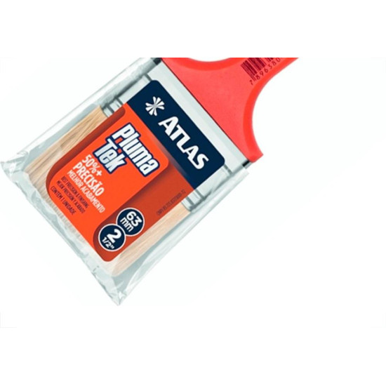 Pincel Trincha Pintura Atlas Plumatek At315   2.1/2'' - Kit C/12 Pecas