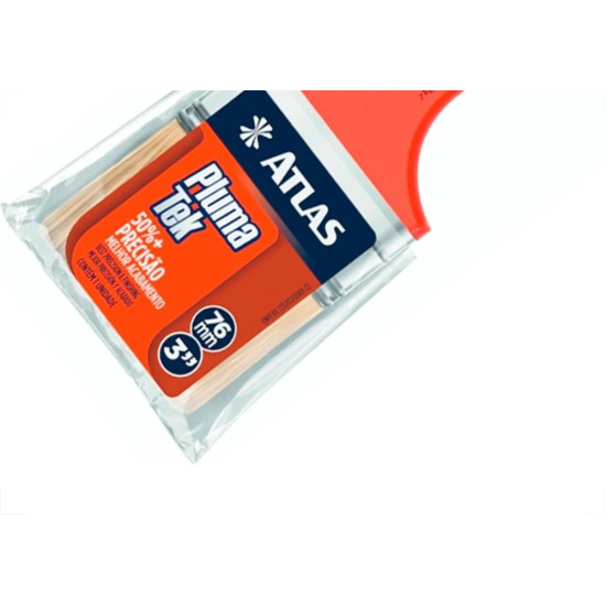 Pincel Trincha Pintura Atlas Plumatek At315 Tam.G 3'' - Kit C/12 Pecas