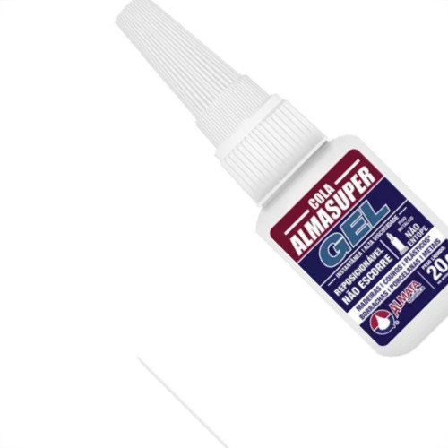Cola Instantanea Almasuper Gel Nao Entope Alta Viscosidade 20G Cola Instantanea Almasuper Gel Nao Entope Alta Viscosidade 20G