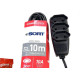 Extensao Daneva Sort 2 Polos Paralela 0,75Mm Preta - 10M - 1657 Extensao Daneva Sort 2 Polos Paralela 0,75Mm Preta - 10M - 1657