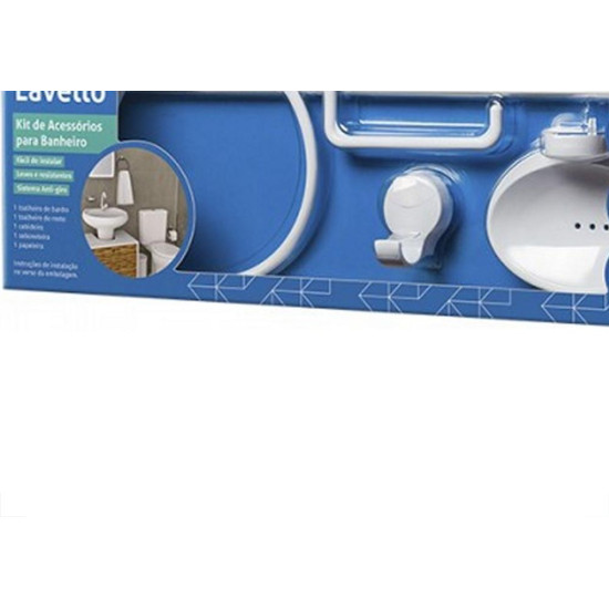 Acessorio Wc Herc Lavello Kit Com 5 Pecas Branco 4090 Acessorio Wc Herc Lavello Kit Com 5 Pecas Branco 4090