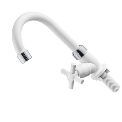 Torneira Lavatorio Abs Herc Bahamas Bica Alta Branca/Cromada - 3909 - 1/4 De Volta