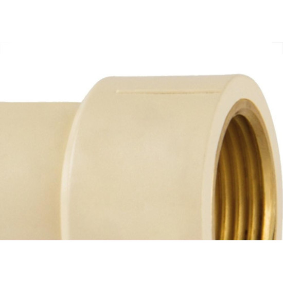 Luva Transicao Agua Quente Super Cpvc Amanco Femea/Femea 22Mmx1/2'' Luva Transicao Agua Quente Super Cpvc Amanco Femea/Femea 22Mmx1/2''