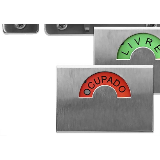 Tarjeta Livre/Ocupado Silvana Aco Inox Tarjeta Livre/Ocupado Silvana Aco Inox