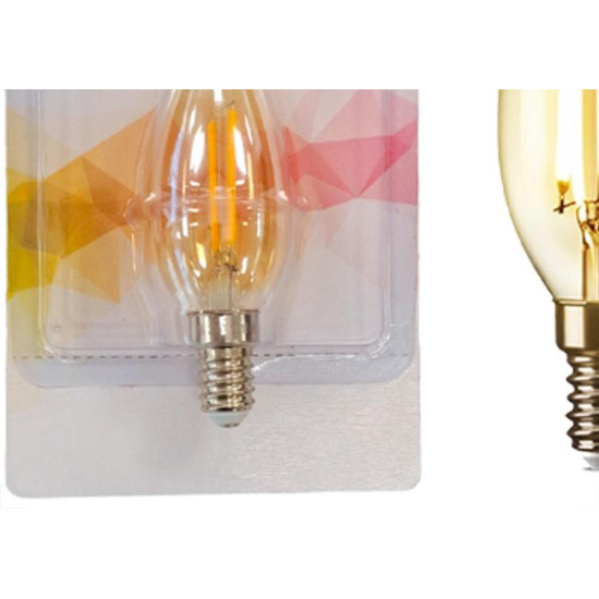 Lampada Filamento De Led Elgin Vela - 2Wx220V. Ambar E-14 Lampada Filamento De Led Elgin Vela - 2Wx220V. Ambar E-14