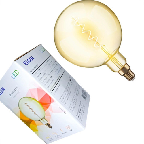 Lampada Filamento De Led Elgin G200 - 4W. 2200K E-27 Bivolt Lampada Filamento De Led Elgin G200 - 4W. 2200K E-27 Bivolt