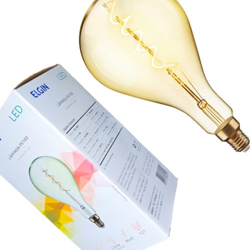 Lampada Filamento De Led Elgin Ps160 - 4W. 2200K E-27 Bivolt Lampada Filamento De Led Elgin Ps160 - 4W. 2200K E-27 Bivolt